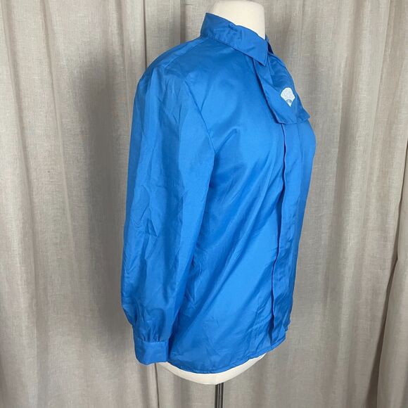 Vintage Blouse Womens Size 14 Blue Long Sleeve Shirt Button Secretary 80s 90s - Picture 5 of 10